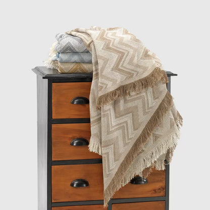 Faz 100% Cotton Multiuse Throw, Grey